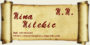 Mina Milekić vizit kartica